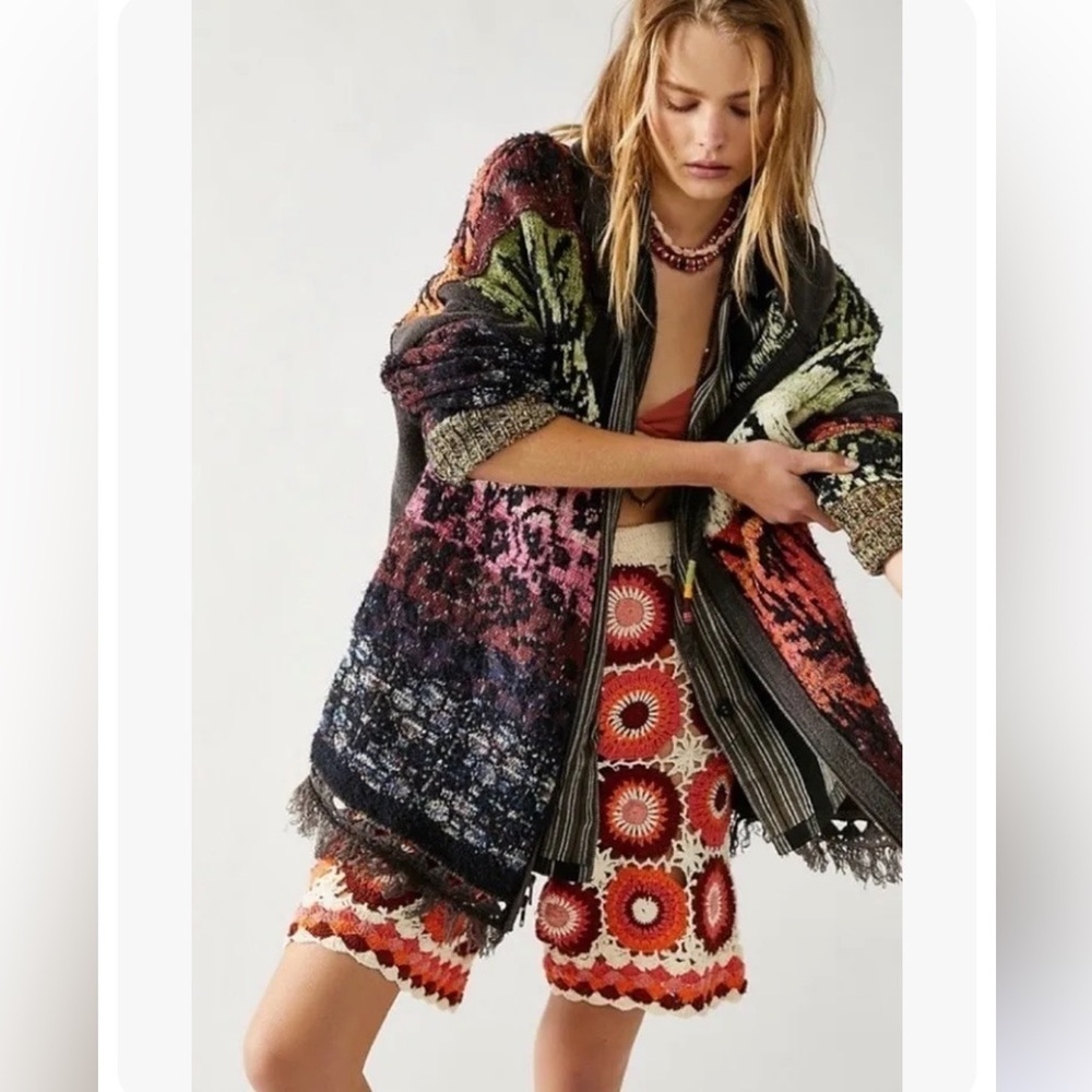New Free People Golden Hour Cardi Jacket Hooded Size XSmall